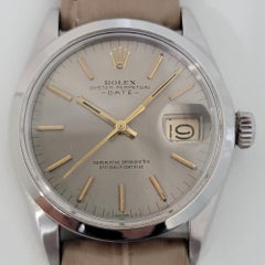 Herren Rolex Oyster Perpetual Date 1500 Automatik 1970er Jahre mit Rolex Pouch RA190T für Herren