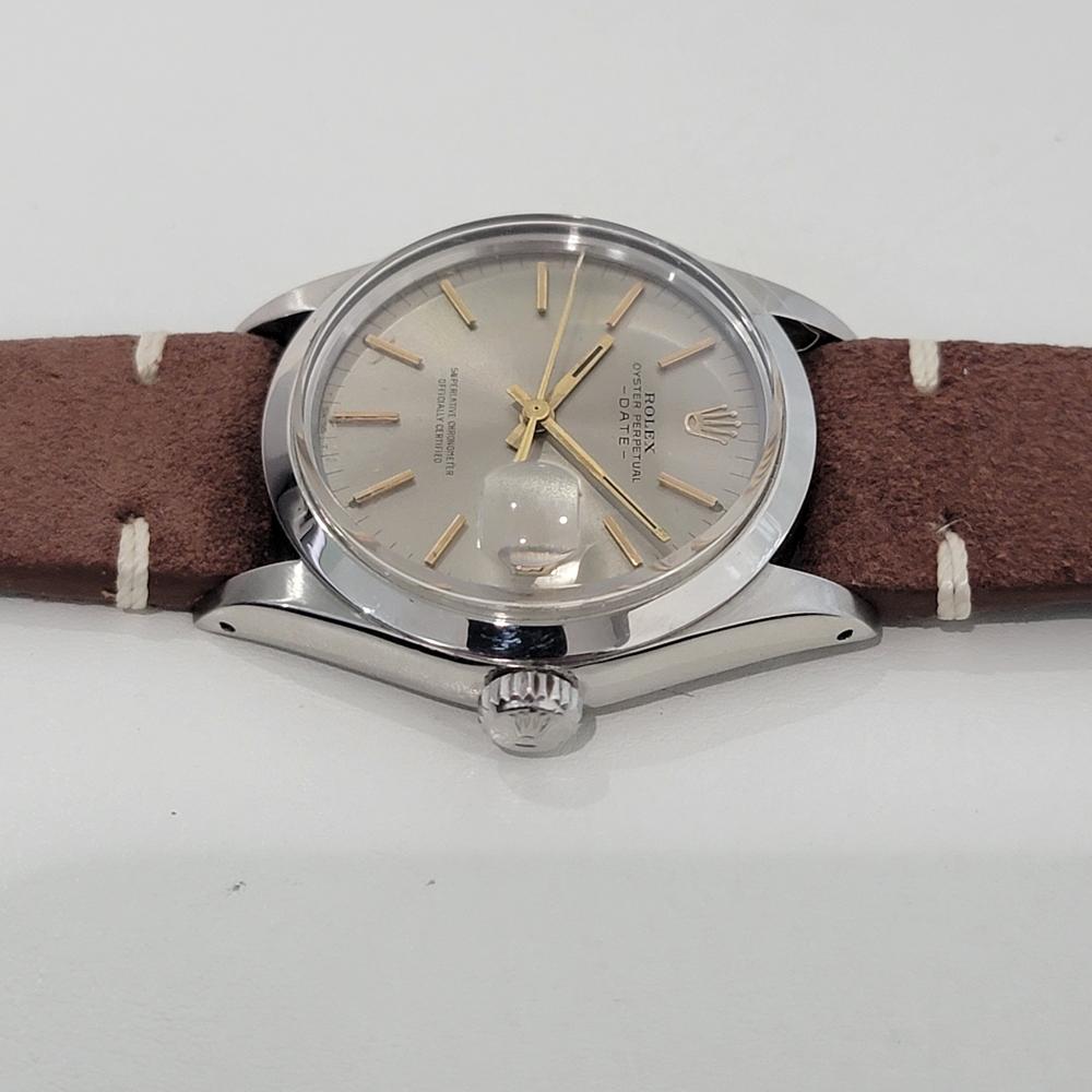 Rolex Oyster Perpetual Date 1500 Automatic 1970s con astuccio Rolex RA190T in vendita 1