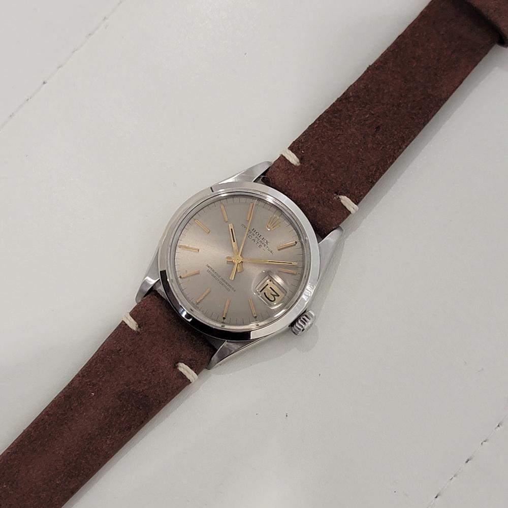 Rolex Oyster Perpetual Date 1500 Automatic 1970s con astuccio Rolex RA190T in vendita 3