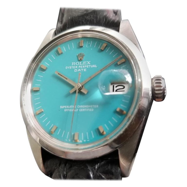 Men's Rolex Oyster Perpetual Date 1500 Automatic, c.1960s Vintage RA112BLK