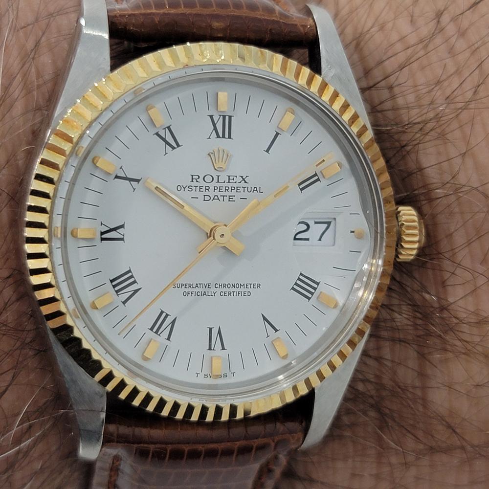 Mens Rolex Oyster Perpetual Date 15000 18k Gold ss Automatic 1980s RJC180B 8