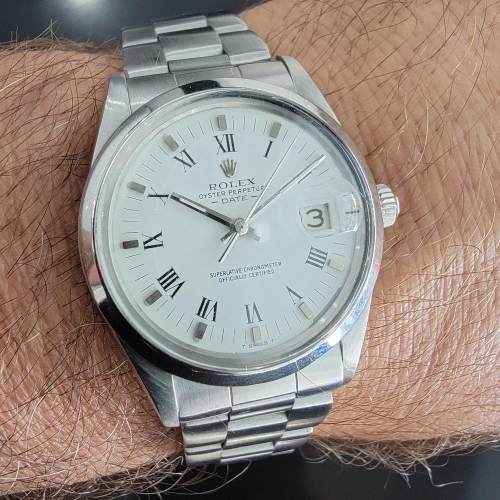 Mens Rolex Oyster Perpetual Date 15000 Automatic 1980s with Paper RA247 5
