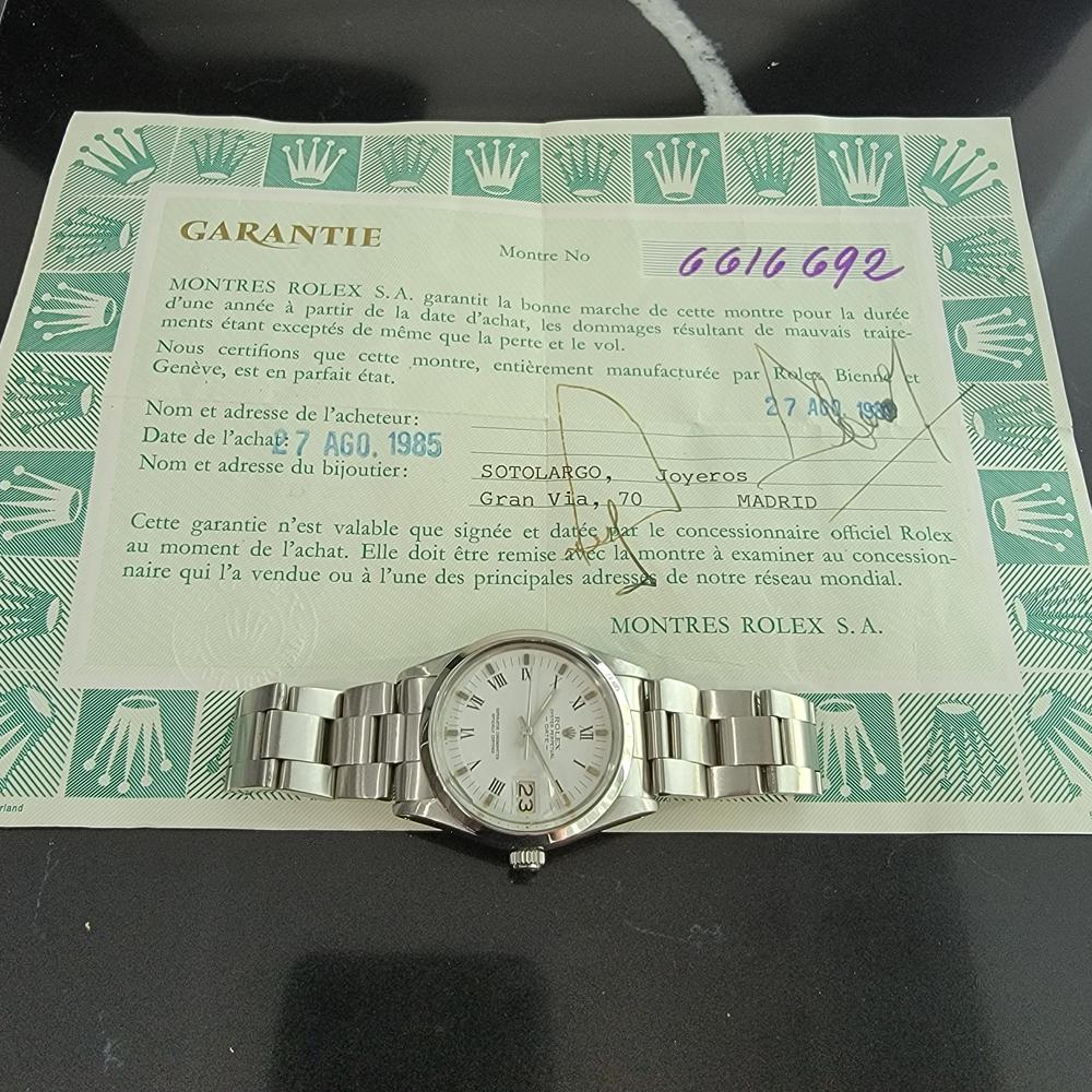 Mens Rolex Oyster Perpetual Date 15000 Automatic 1980s with Paper RA247 6