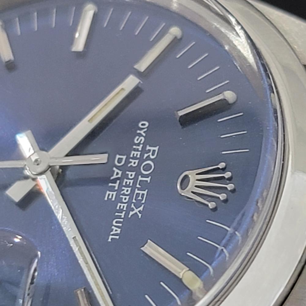 Men's Mens Rolex Oyster Perpetual Date 15000 Automatic Blue Dial 1980s RA167