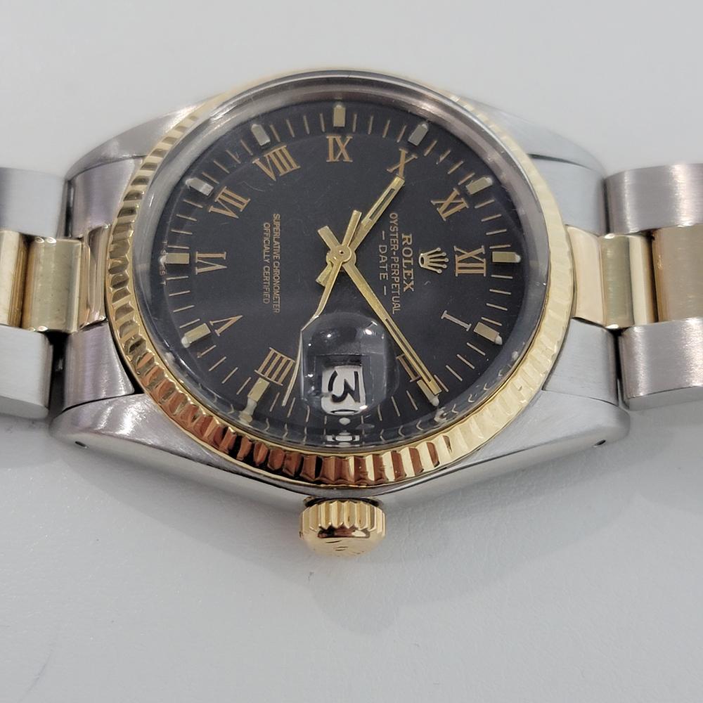 Mens Rolex Oyster Perpetual Date 1501 1970s 18k SS Automatic Swiss RA250 For Sale 1