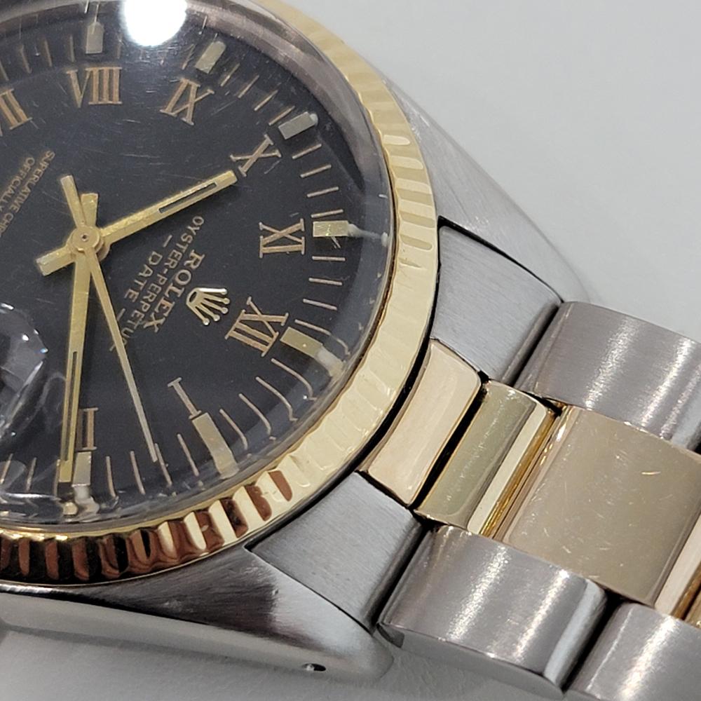 Men's Mens Rolex Oyster Perpetual Date 1501 1970s 18k SS Automatic Swiss RA250 For Sale