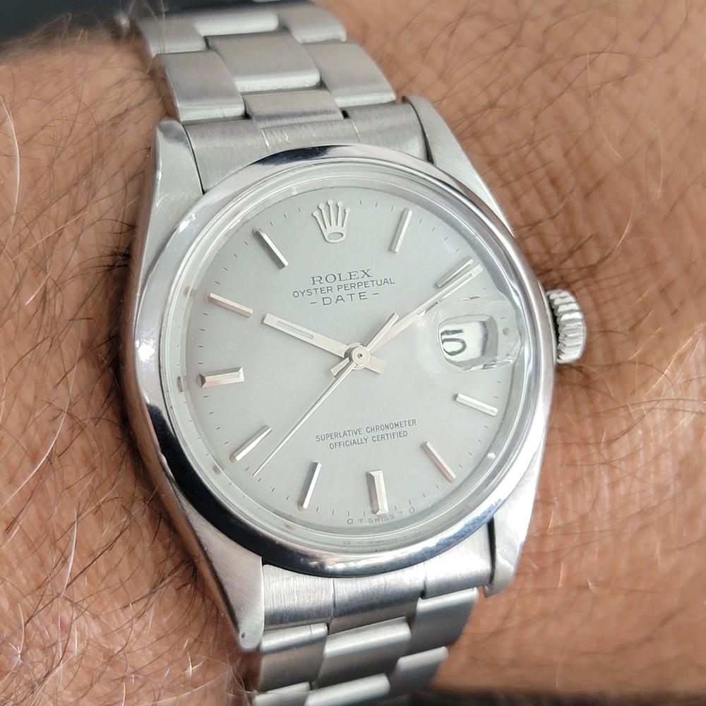 Mens Rolex Oyster Perpetual Date 1501 Automatic with Paper 1970s Swiss RA248 7