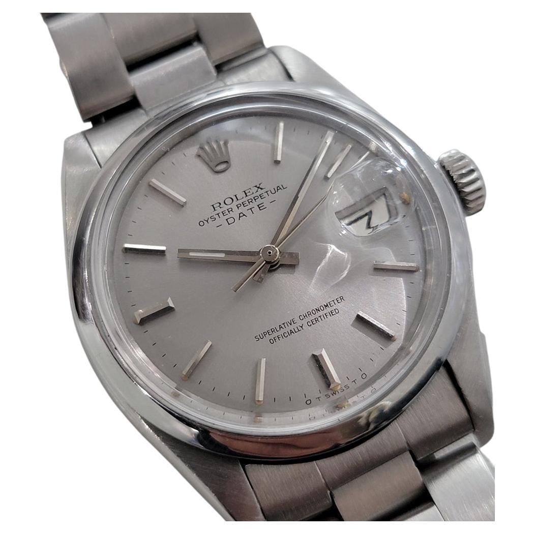 Mens Rolex Oyster Perpetual Date 1501 Automatic with Paper 1970s Swiss RA248