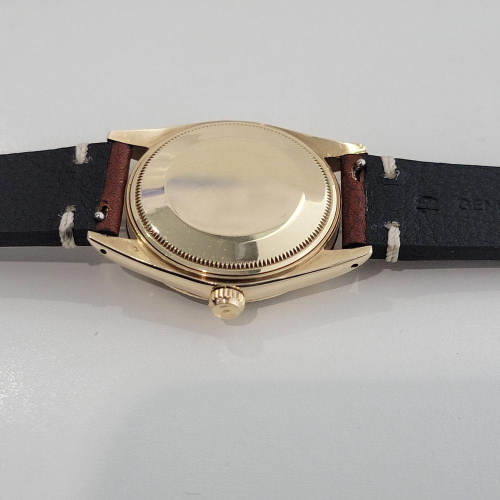 Mens Rolex Oyster Perpetual Date 1503 14k Gold Automatic 1960s Vintage RA347B For Sale 3