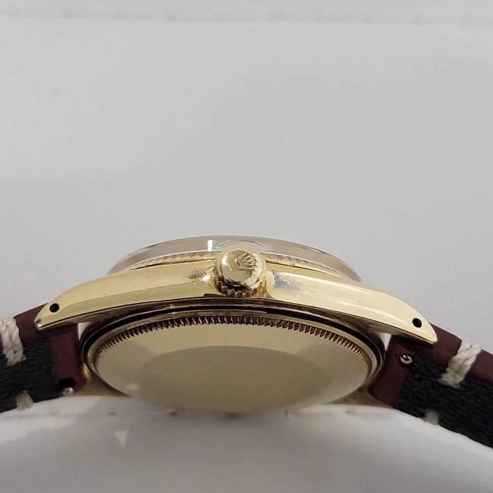 Mens Rolex Oyster Perpetual Date 1503 14k Solid Gold Automatic 1960s RA348 For Sale 2