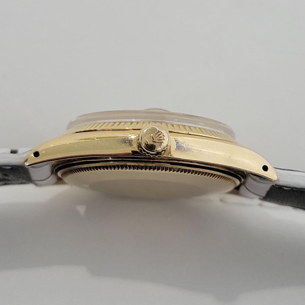 Herren Rolex Oyster Perpetual Date 1503 14k Massivgold Automatik 1960er Jahre Ra348w im Angebot 6