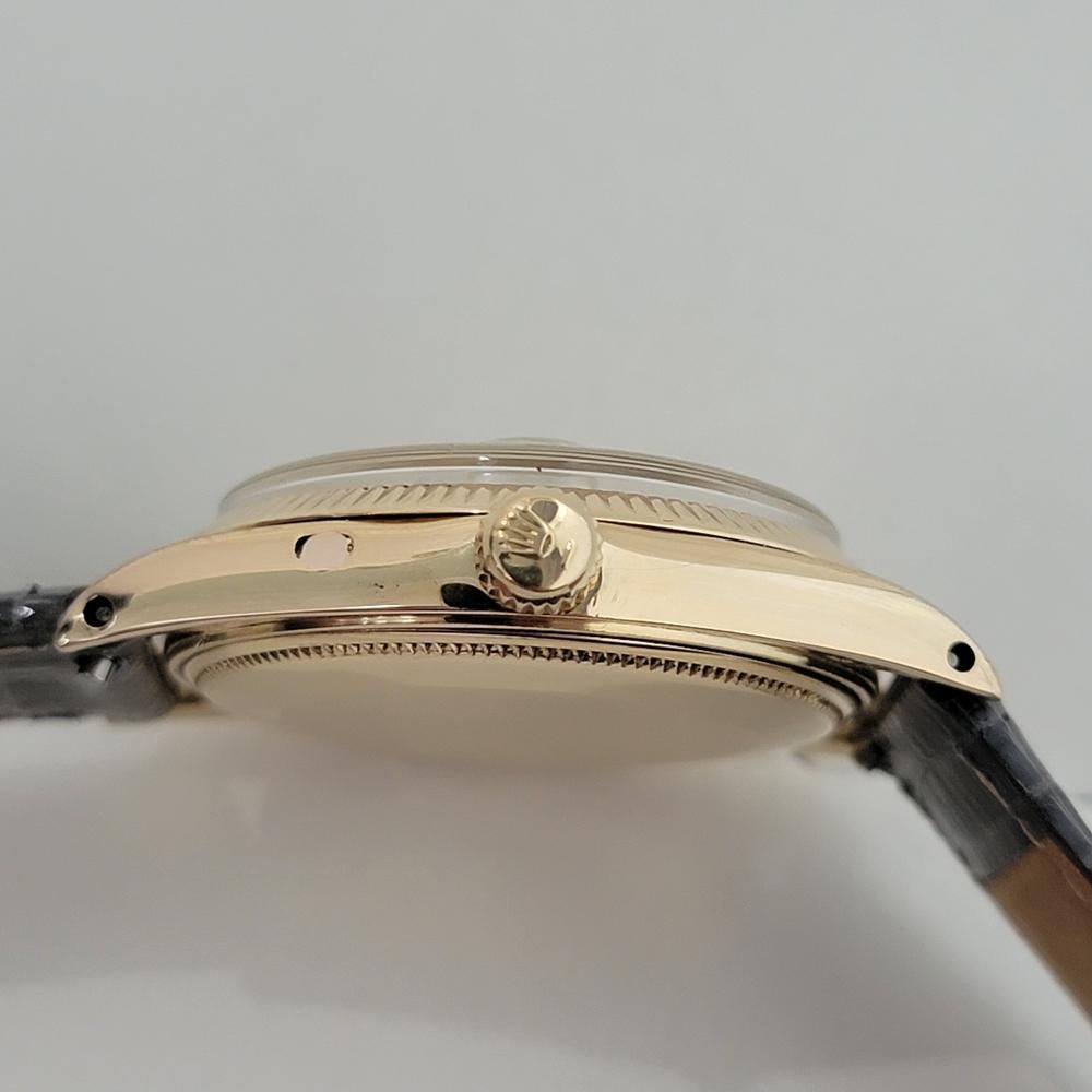 Mens Rolex Oyster Perpetual Date 1503 18k Solid Gold 34mm Automatic 1960s RA387 6