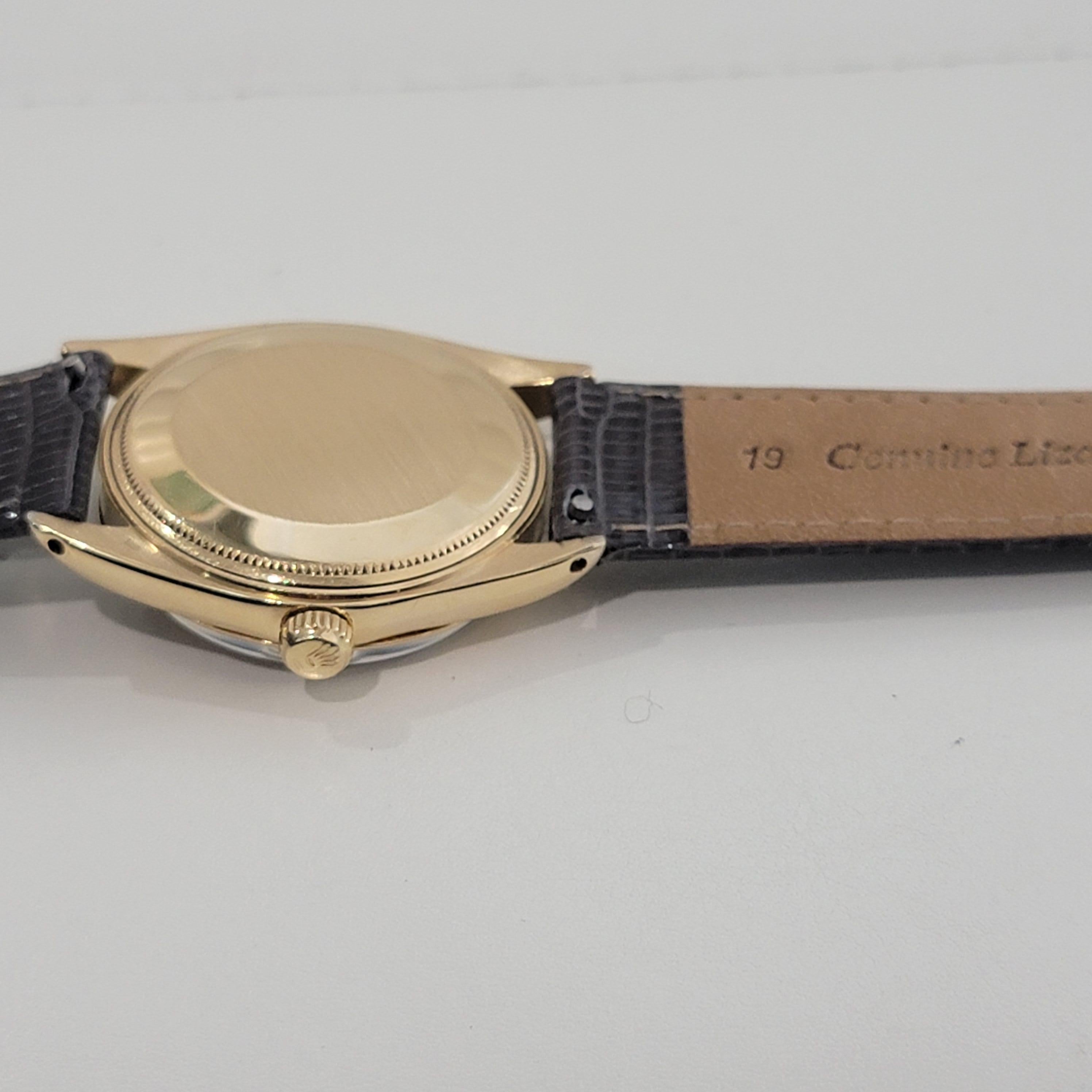 Mens Rolex Oyster Perpetual Date 1503 18k Solid Gold 34mm Automatic 1960s RA387 6