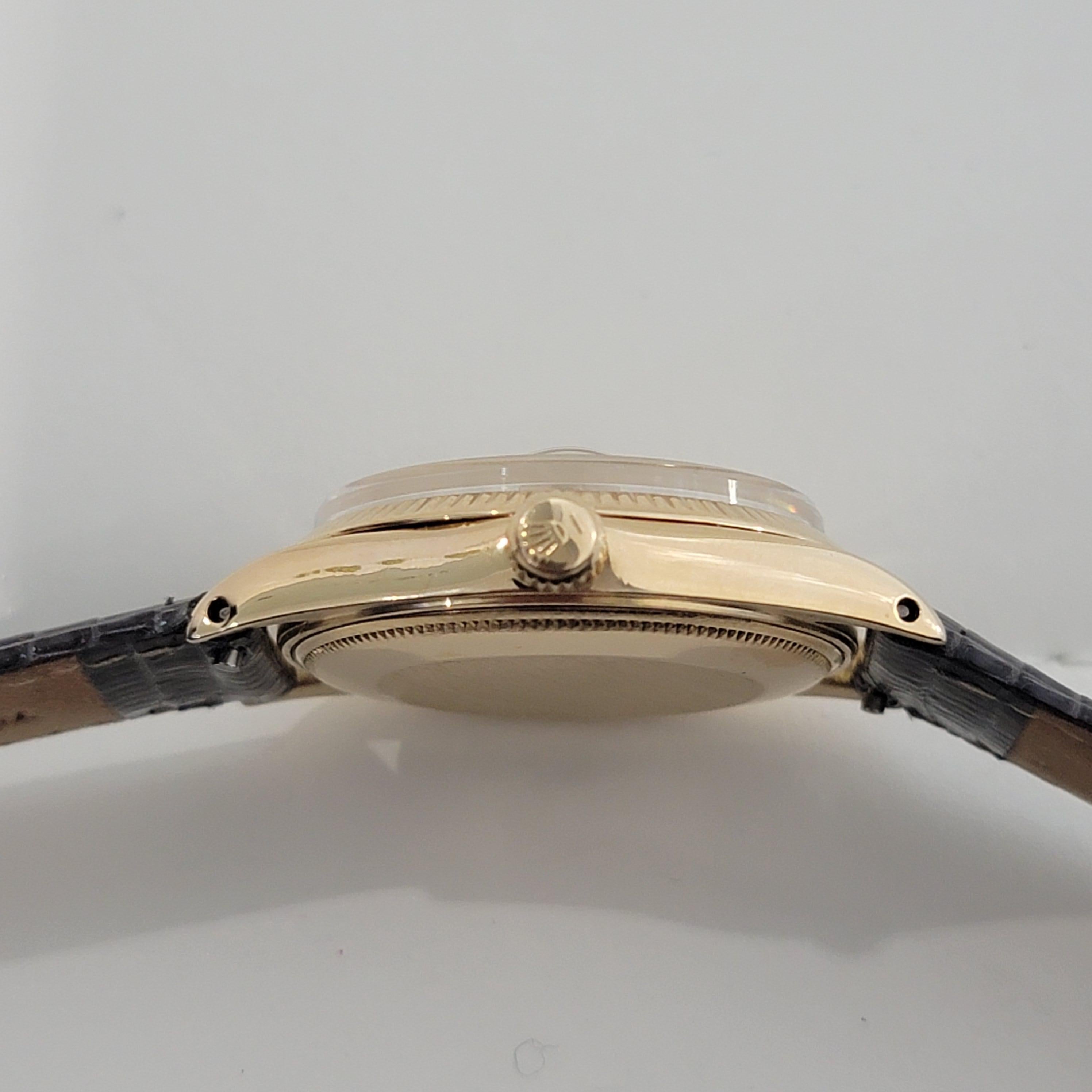 Mens Rolex Oyster Perpetual Date 1503 18k Solid Gold 34mm Automatic 1960s RA387 5