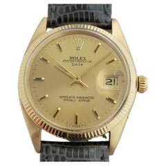 Herren Rolex Oyster Perpetual Date 1503 18k Massivgold 34mm Automatik 1960er Jahre RA387