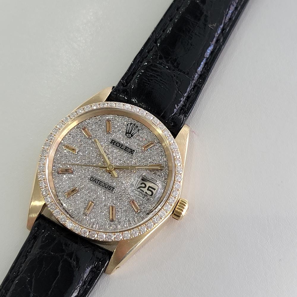 Herren Rolex Oyster Perpetual Date 1503 14k Edelstein Zifferblatt Automatik 1970er Jahre RA204 4