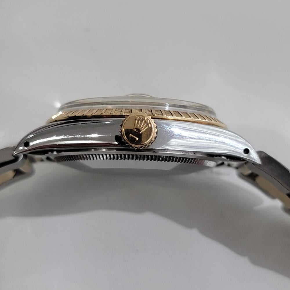 Rolex Montre Oyster Perpetual Date 1505 en or 14 carats automatique pour hommes, années 1970 RA165 en vente 4