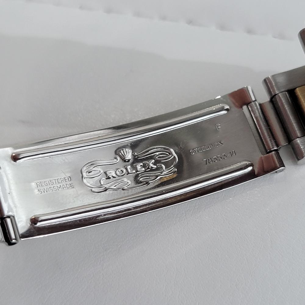 Herren Rolex Oyster Perpetual Date 15053 14k Gold ss Automatik 1980er Jahre RA272 7