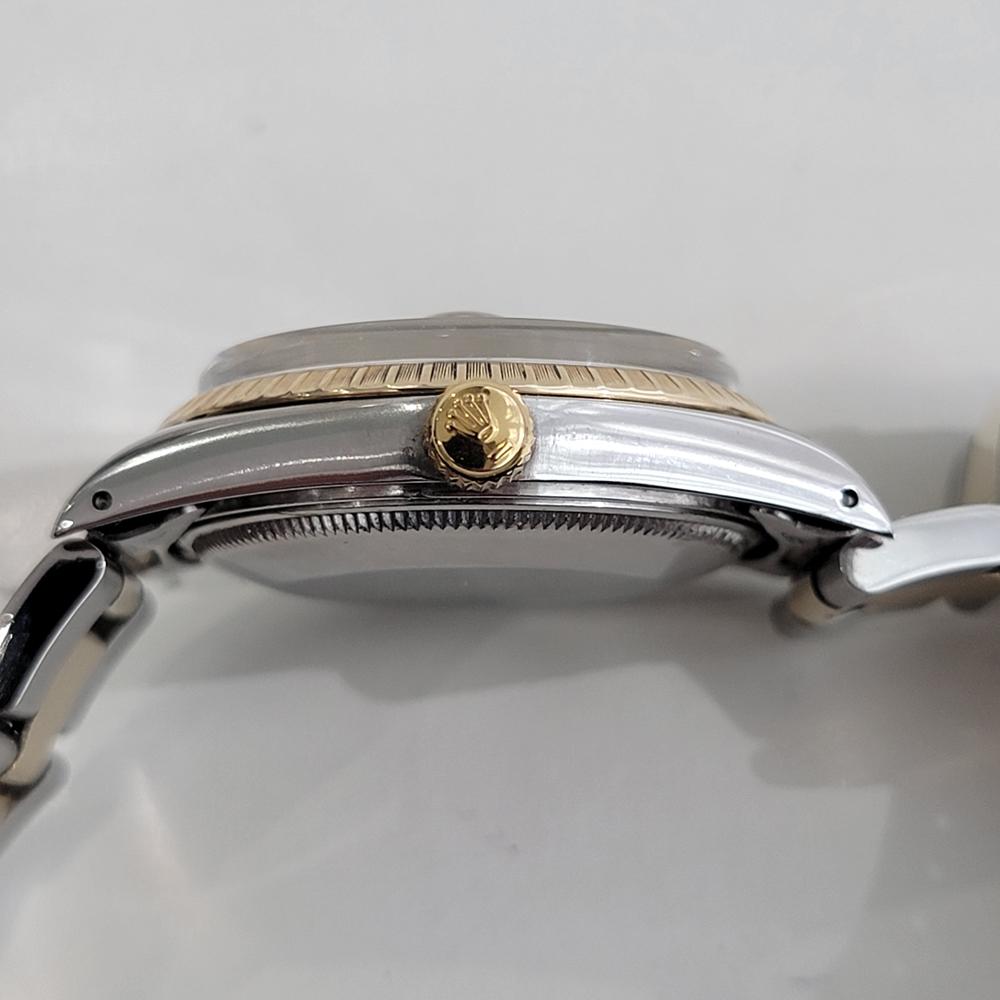 Herren Rolex Oyster Perpetual Date 15053 14k Gold ss Automatik 1980er Jahre RA272 5