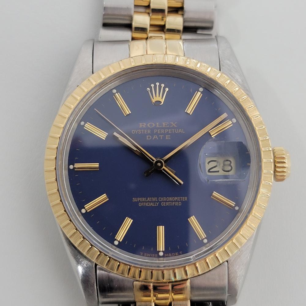 18k Gold & Stainless steel

THE FINEST AND MOST VARIED SELECTION OF VINTAGE WATCHES IN THE WORLD
CLASSIC PRE-OWNED COLLECTIBLE TIMEPIECES
FROM BEVERLY HILLS, CALIFORNIA, USA
 
Watch Description

BRAND : Rolex

MODEL : Oyster Perpetual Date,