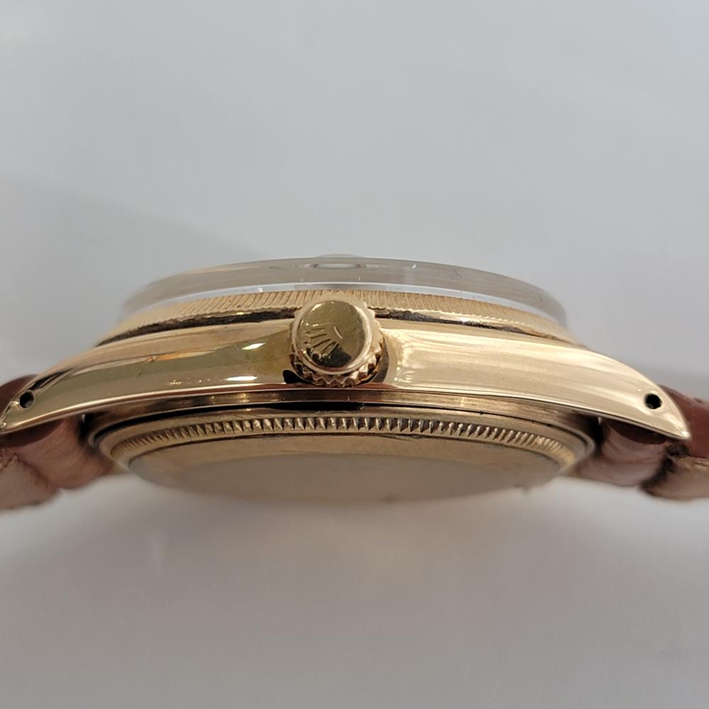 Mens Rolex Oyster Perpetual Date 1507 18k Solid Gold Automatic 1960s RA218 For Sale 2