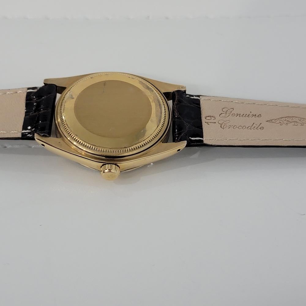 Herren Rolex Oyster Perpetual Date 1507 18k massives Gold Automatik 1960er Jahre RA218B 7