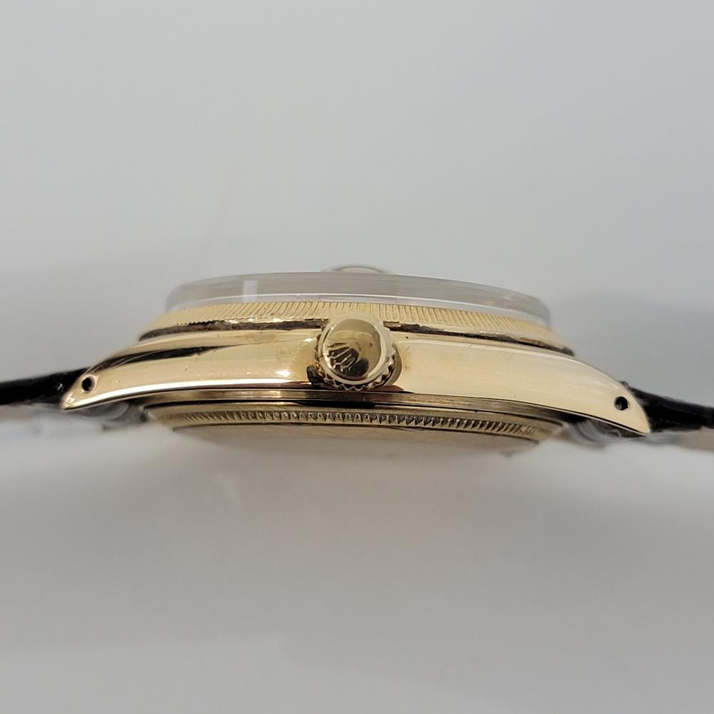 Mens Rolex Oyster Perpetual Date 1507 18k Solid Gold Automatic 1960s RA218B For Sale 2