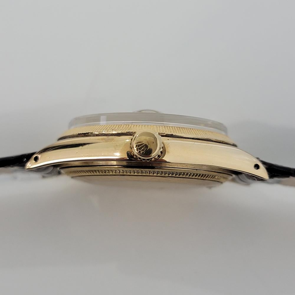 Herren Rolex Oyster Perpetual Date 1507 18k massives Gold Automatik 1960er Jahre RA218B 6