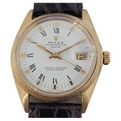 Mens Rolex Oyster Perpetual Date 1507 18k Solid Gold Automatic 1960s RA218B