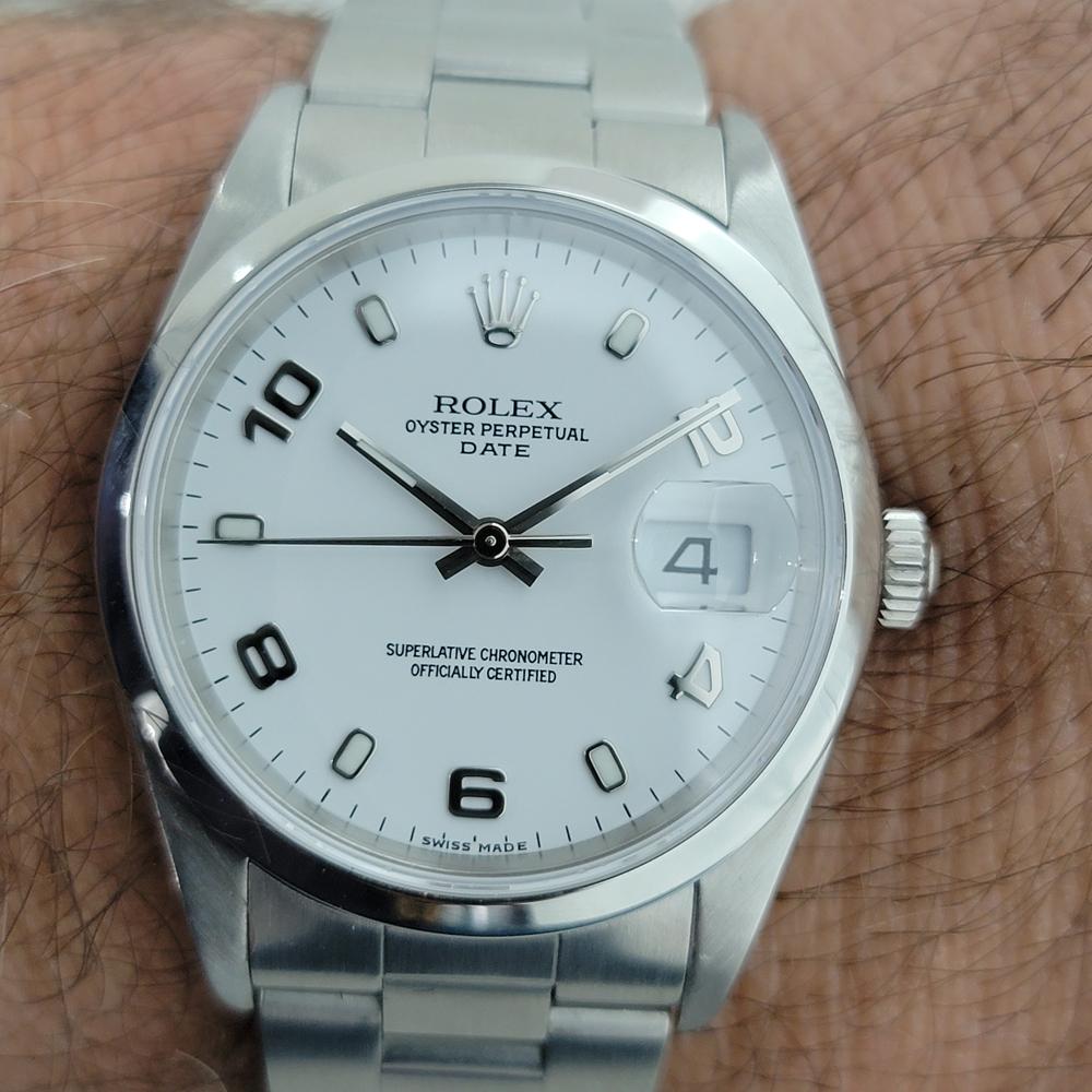 Mens Rolex Oyster Perpetual Date 15200 2000s w Rolex Pouch Automatic RJC144 For Sale 4