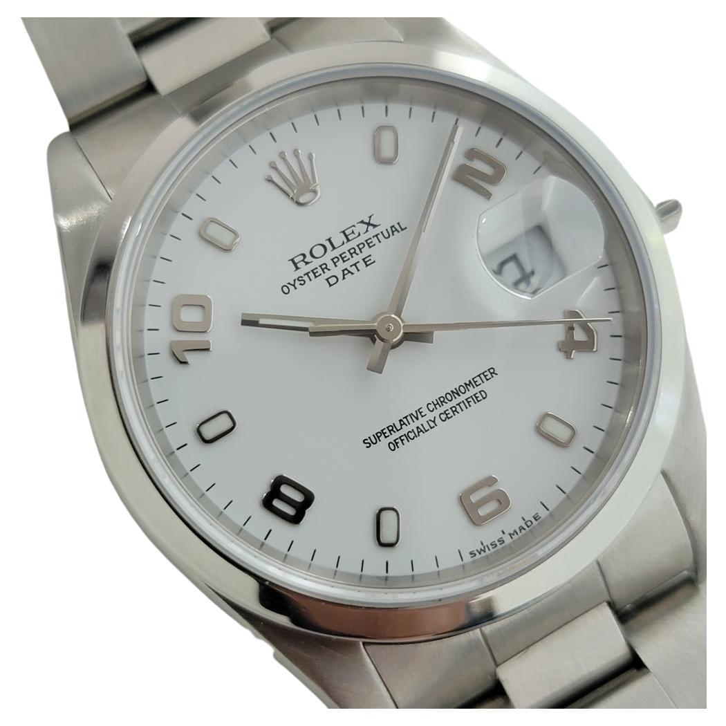 Mens Rolex Oyster Perpetual Date 15200 2000s w Rolex Pouch Automatic RJC144 For Sale