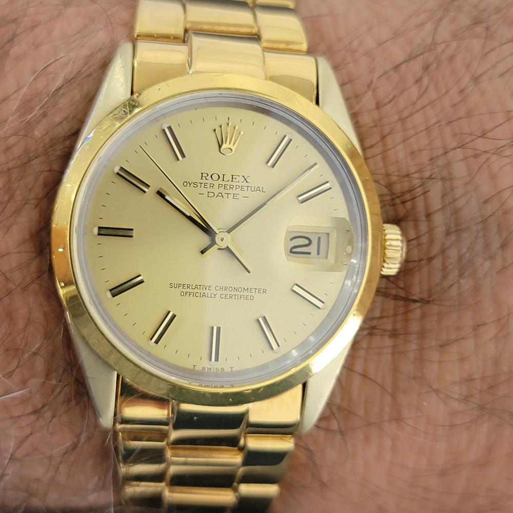 Mens Rolex Oyster Perpetual Date 15505 Gold-Capped Automatic 1980s RA235 4