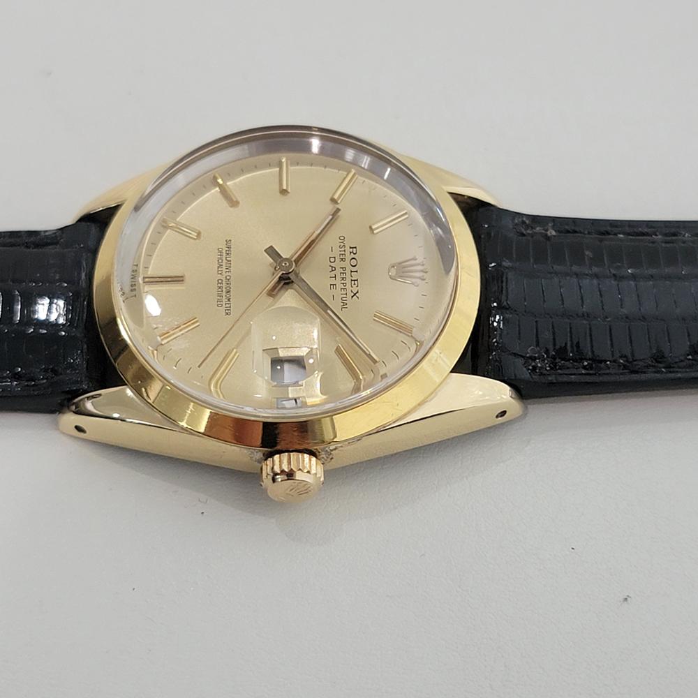 Mens Rolex Oyster Perpetual Date 15505 34mm Gold Capped Automatic 1980s RA455 1