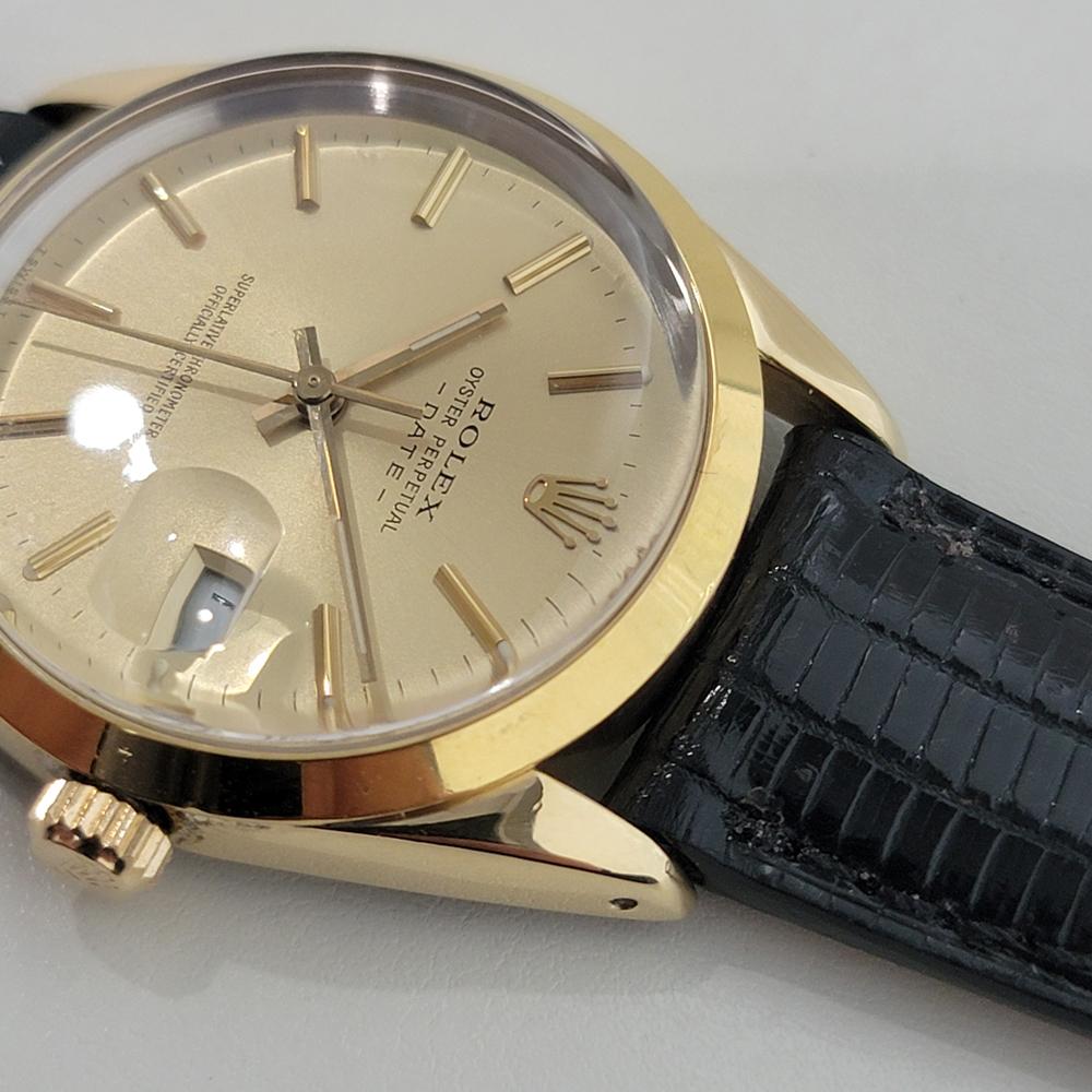 Mens Rolex Oyster Perpetual Date 15505 34mm Gold Capped Automatic 1980s RA455 2