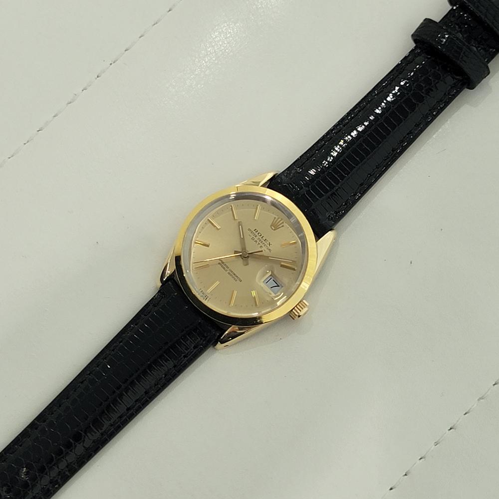 Mens Rolex Oyster Perpetual Date 15505 34mm Gold Capped Automatic 1980s RA455 3