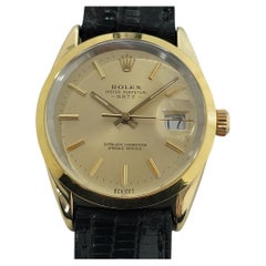 Vintage Mens Rolex Oyster Perpetual Date 15505 34mm Gold Capped Automatic 1980s RA455