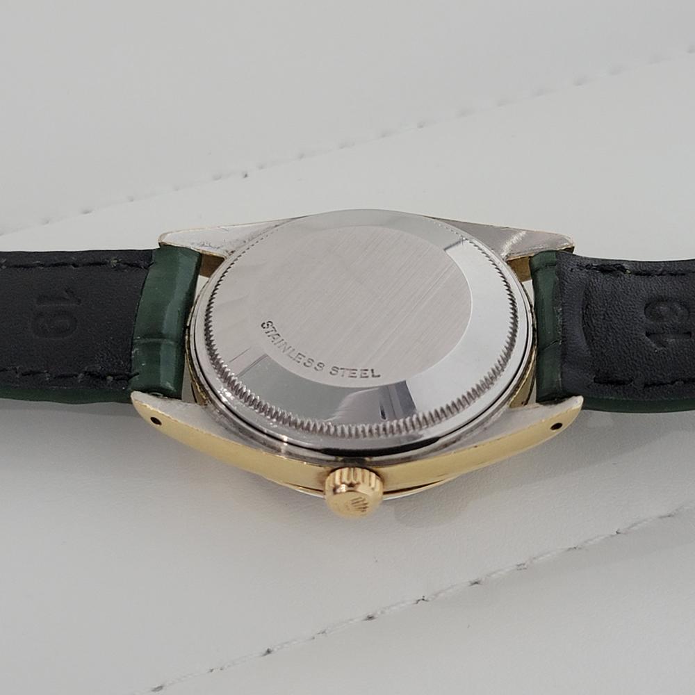 Herren Rolex Oyster Perpetual Date 15505 Gold-gefasster Automatik 1980er Jahre RA212 7
