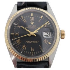 Mens Rolex Oyster Perpetual Date 1970s Ref 1501 18k SS Automatic RA250B