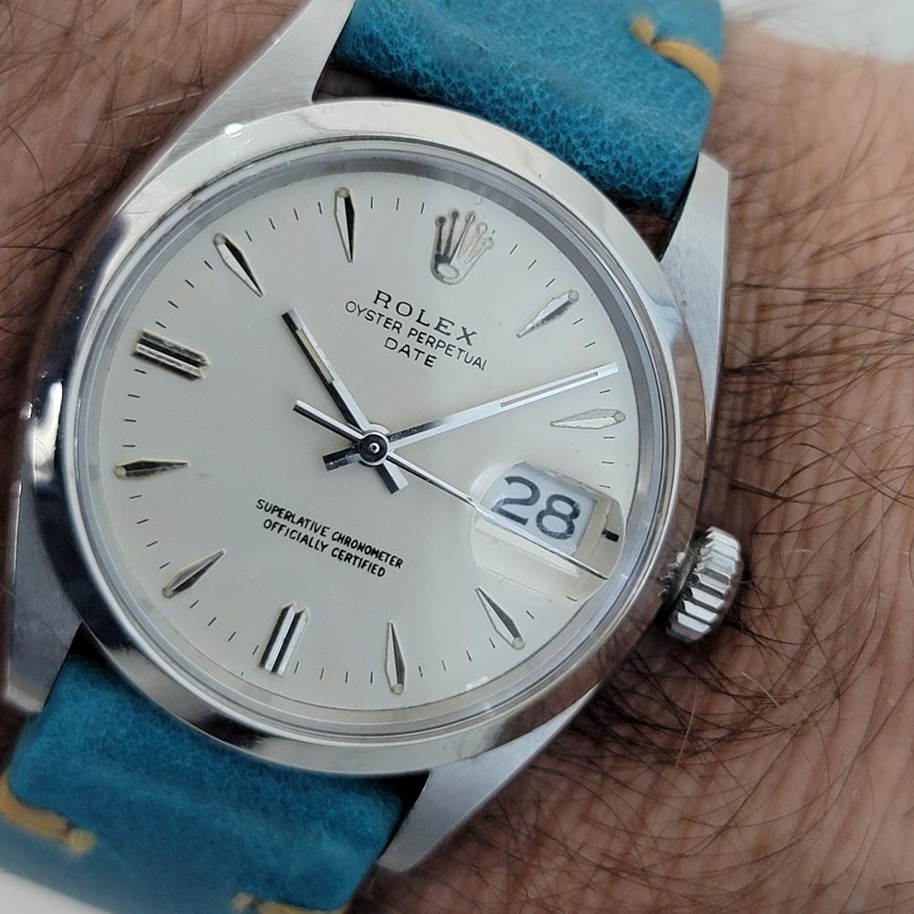 Mens Rolex Oyster Perpetual Date Ref 1500 Automatic 1960s Vintage RA203T 6