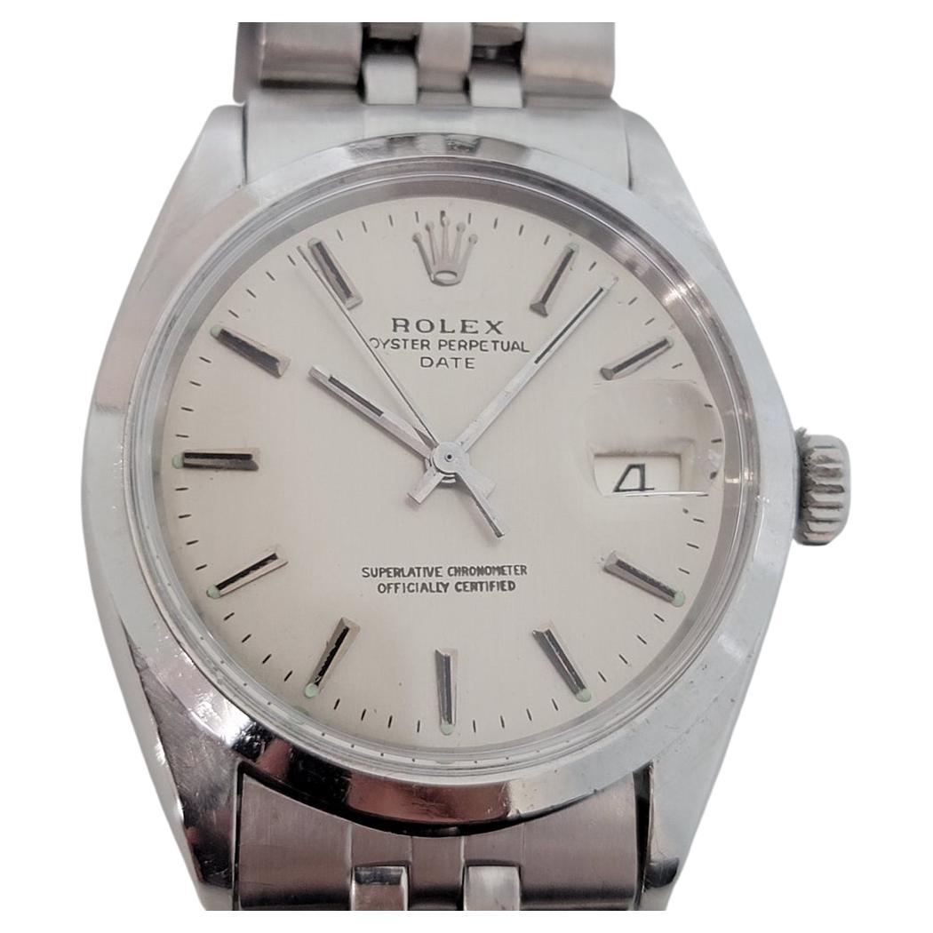 Mens Rolex Oyster Perpetual Date Ref 1500 Automatic 1960s Vintage RA259