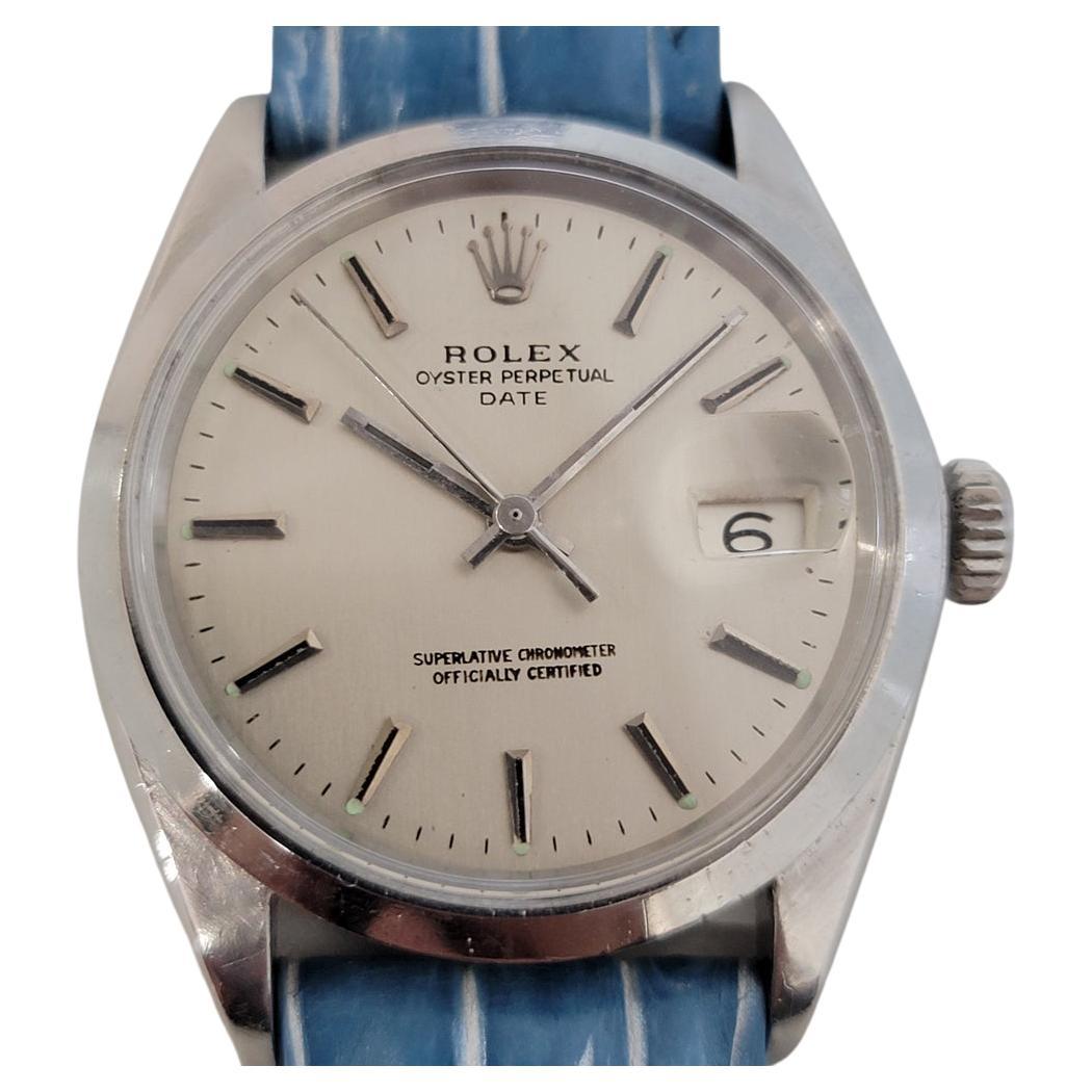 Mens Rolex Oyster Perpetual Date Ref 1500 Automatic 1960s Vintage RA259B