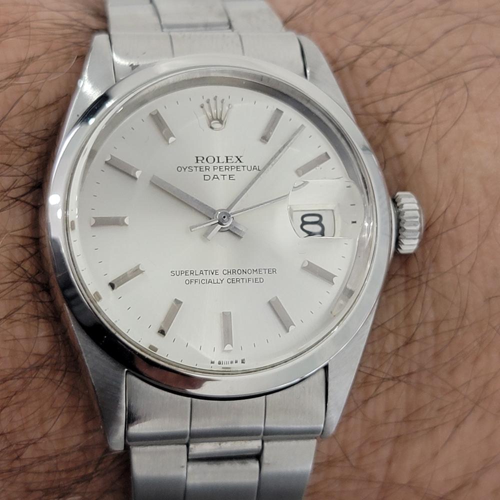 Mens Rolex Oyster Perpetual Date Ref 1500 Automatic 1970s Vintage RA13 5
