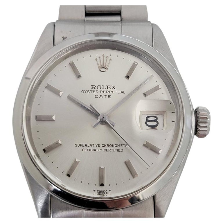 Mens Rolex Oyster Perpetual Date Ref 1500 Automatic 1970s Vintage RA13 For Sale