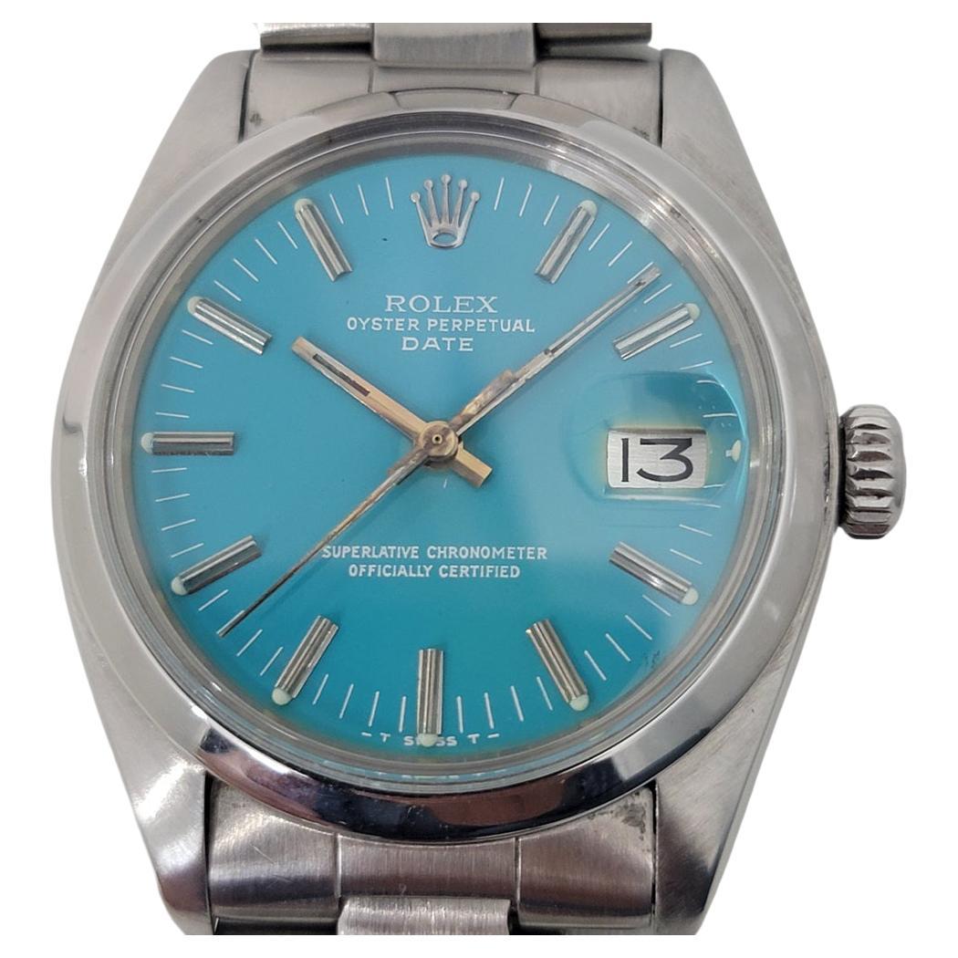 Mens Rolex Oyster Perpetual Date Ref 1500 Automatic 1970s Vintage RA255