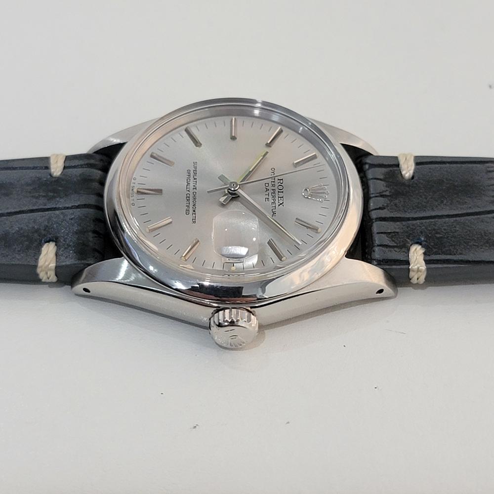 Mens Rolex Oyster Perpetual Date Ref 1500 35mm Automatic 1970s Vintage RA429 1