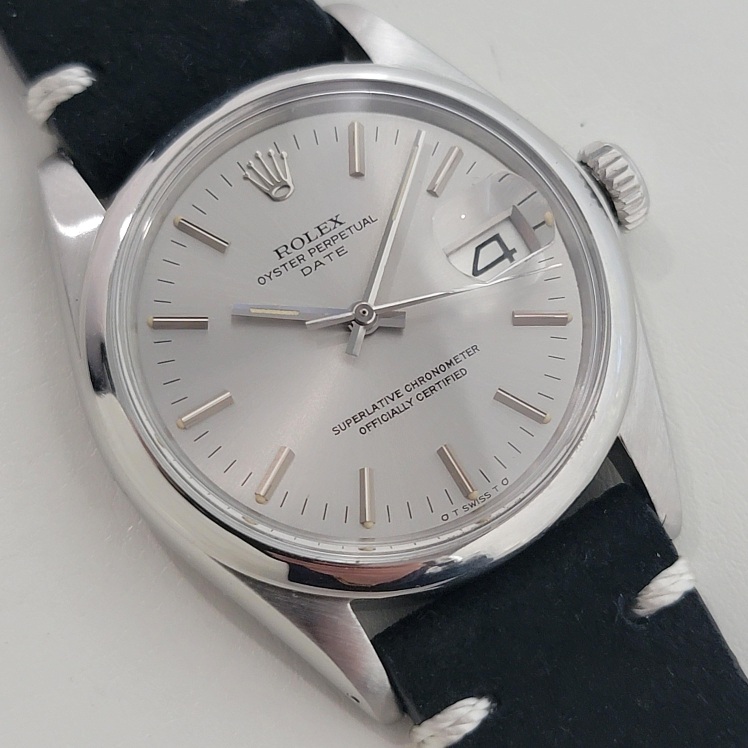 Rolex Oyster Perpetual Date Uomo Ref 1500 35mm Automatico 1970s Vintage RA429B 1