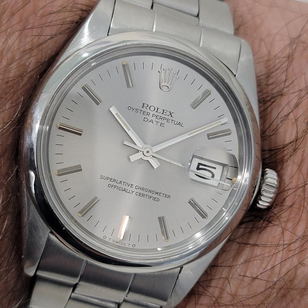 Rolex Oyster Perpetual Date Uomo Ref 1500 35mm Automatico 1970s Vintage RA429S 11