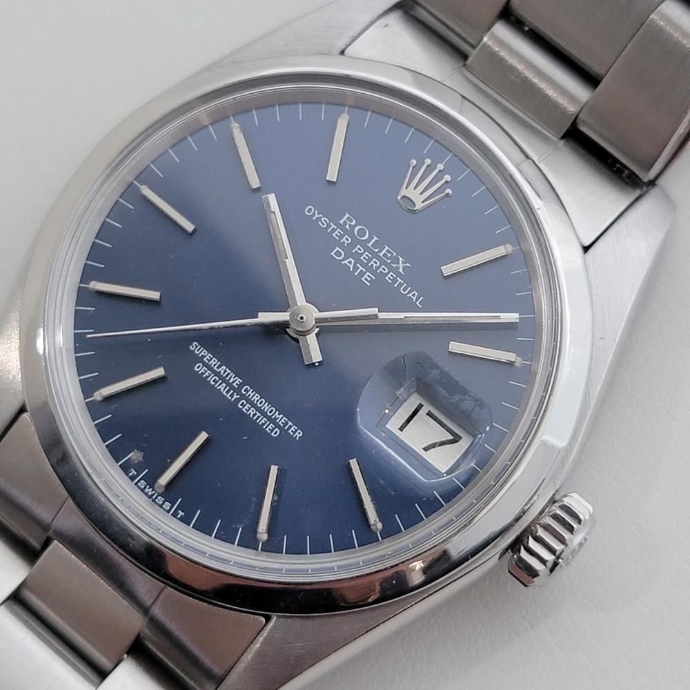 Men's Mens Rolex Oyster Perpetual Date Ref 1500 35mm Automatic 1970s Vintage RA499 For Sale