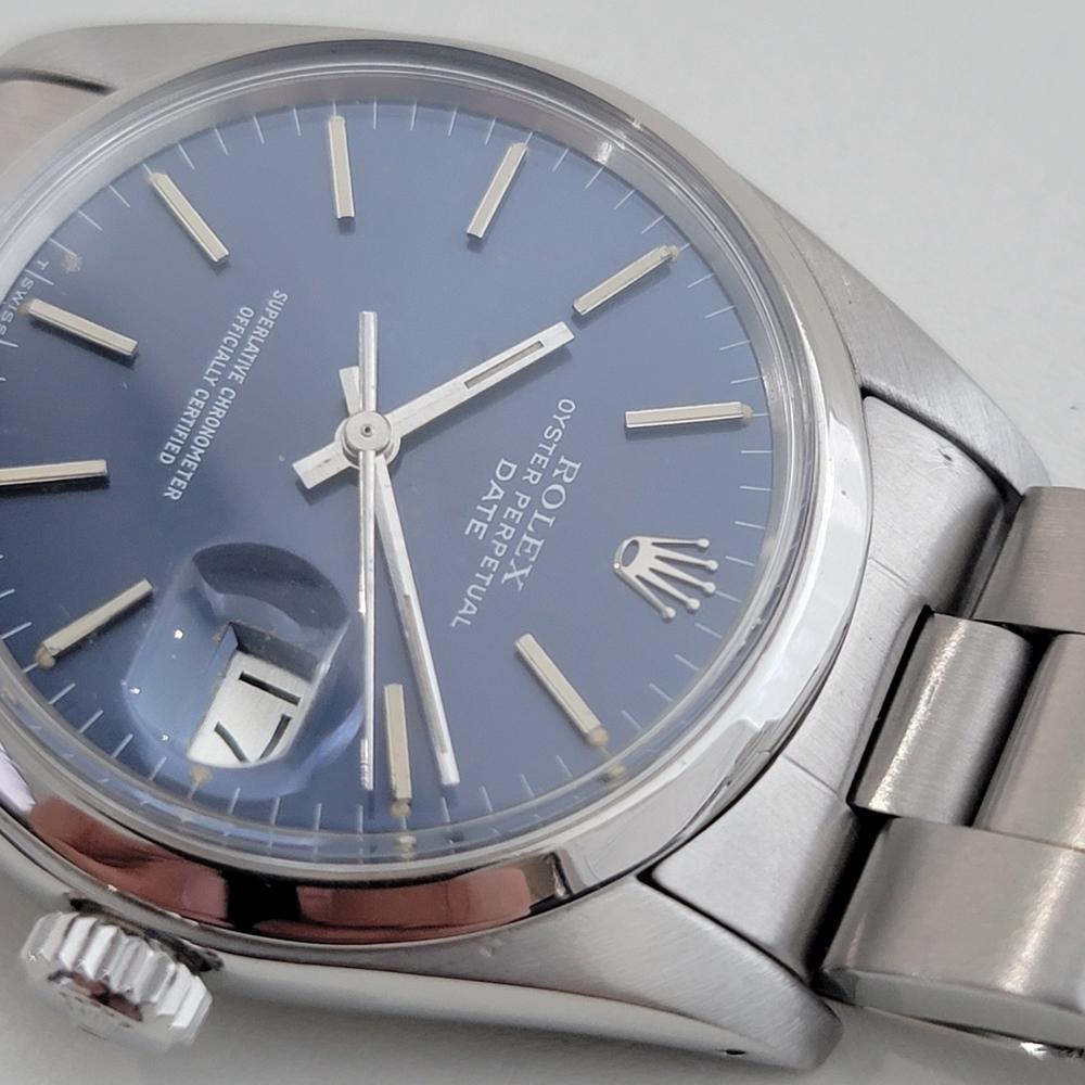 Mens Rolex Oyster Perpetual Date Ref 1500 35mm Automatic 1970s Vintage RA499 For Sale 2
