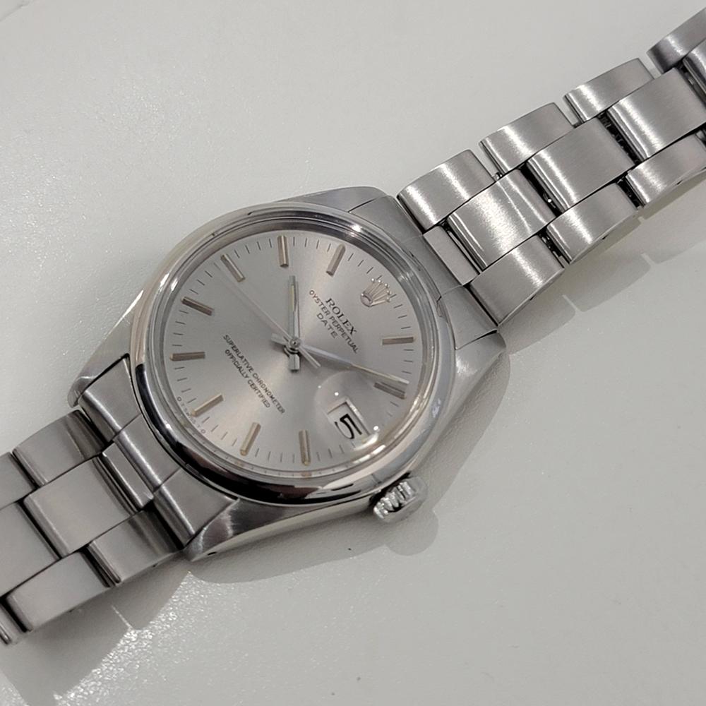 Rolex Oyster Perpetual Date Uomo Ref 1500 35mm Automatico 1970s Vintage RA429S 4